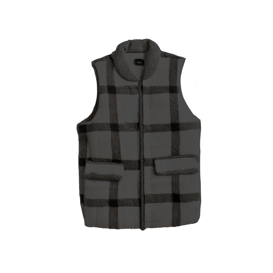 Fleece Plaid Vest